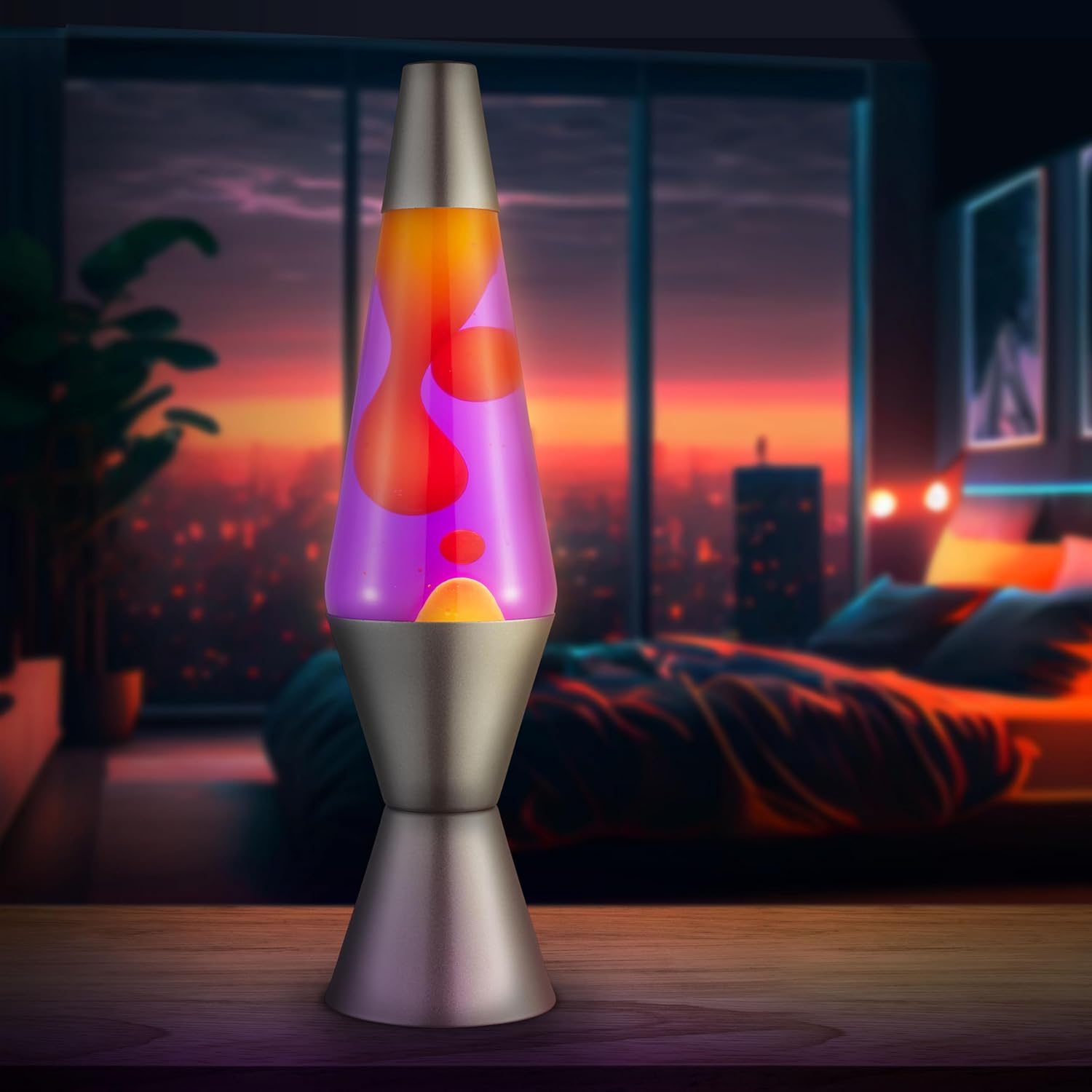 Lava? Lamp - 14.5 Purple Sunset - The Original Motion Light - Yellow Wax and Purple Liquid - Item #2635 (Amazon Exclusive) - Image 4